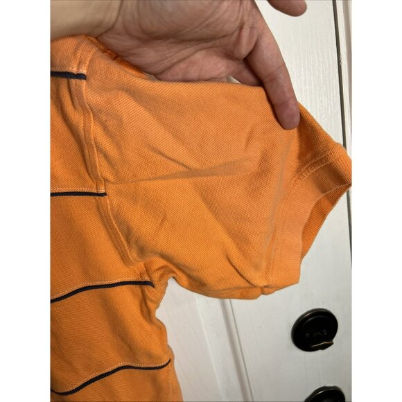 Tommy Hilfiger Men’s Golf Polo Shirt Orange Stripe XL Short Sleeve - Picture 4 of 6